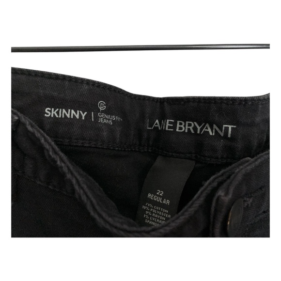 Lane Bryant Women's Black Jeans Size 22 Skinny Genius Fit Jeans Denim Plus Size - Picture 3 of 4